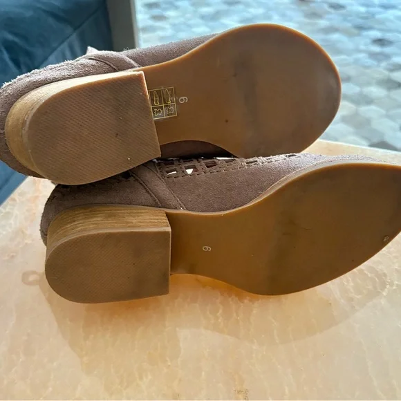 Jeffrey Campbell Taggart suede leather open weave ankle booties size 6 - Picture 4 of 5